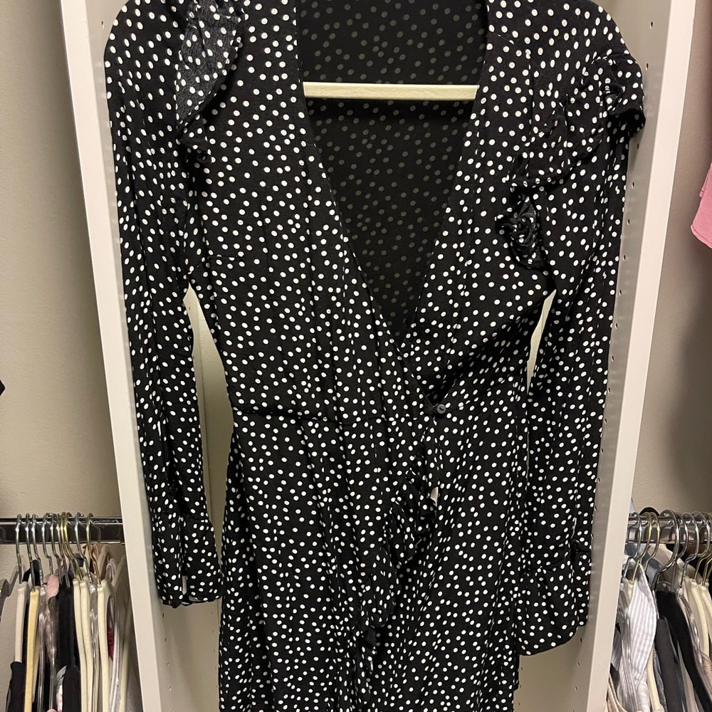 Polka dot long sleeve Zara romper